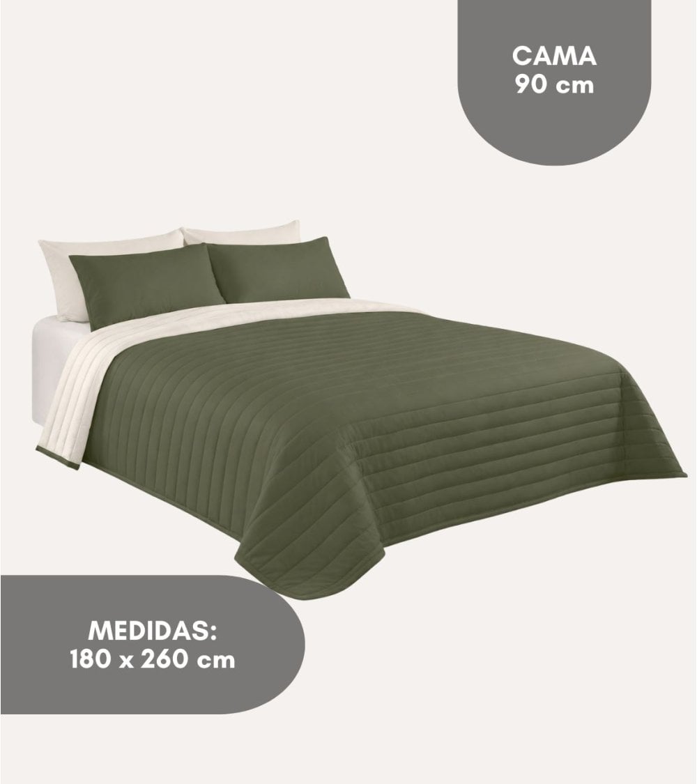 Colcha Bouti Reversible Bicolor Naturals