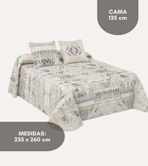 Colcha Bouti Persia Estampada con Funda para Cojin