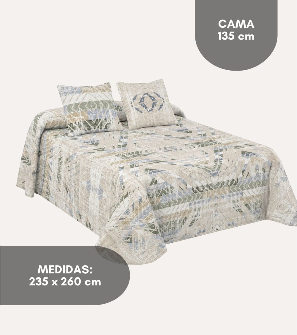 Colcha Bouti Persia Estampada con Funda para Cojin
