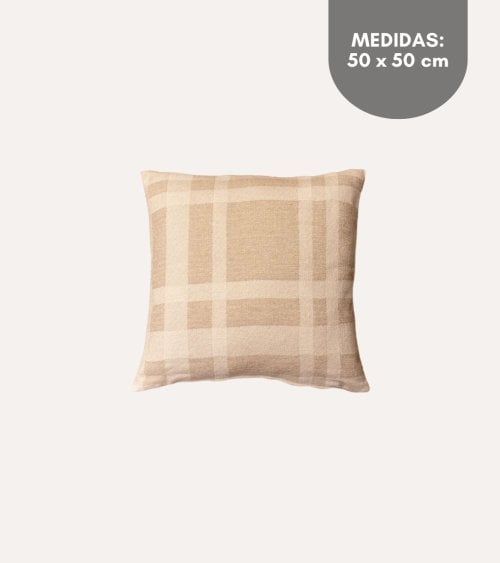 Cojin Siena Jacquard Cuadros 80% Algodon y 20% Poliester