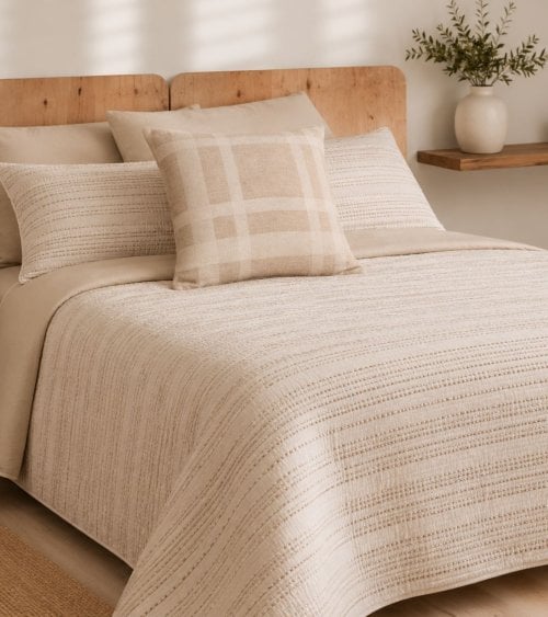 Cojin Siena Jacquard Cuadros 80% Algodon y 20% Poliester