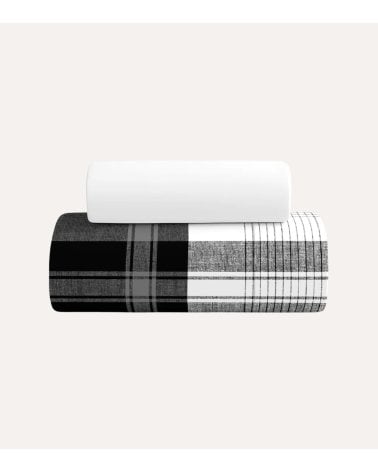 Funda Nórdica Check de 144 Hilos Algodón con Funda para Almohada