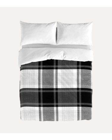 Funda Nórdica Check de 144 Hilos Algodón con Funda para Almohada