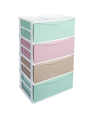 Cajonera Kremlin XXL 4 Cajones Multicolores Gran Capacidad Almacenamiento