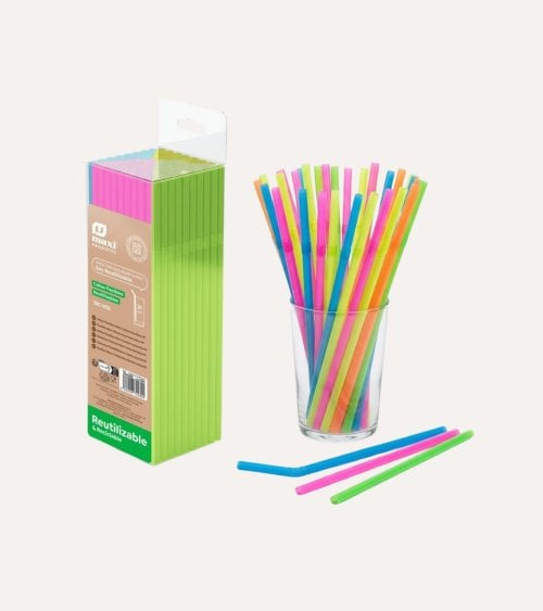 Set de 150 Pajitas Flexibles de Polipropileno