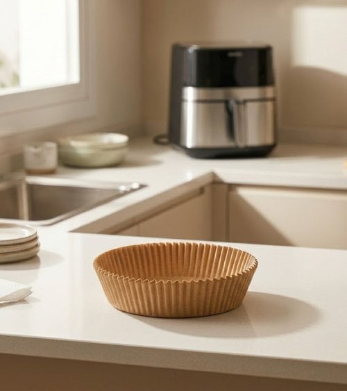 Set de 50 Moldes Redondos para Airfryer de Papel