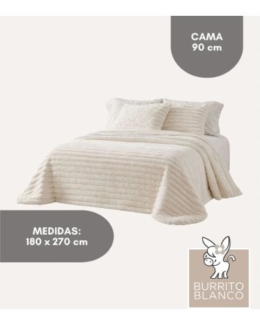 Edredón Colcha Comforter de Pelo Corto con Funda de Cojín