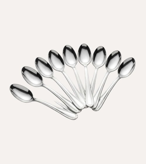 Set de 10 Cucharas Metalizadas Reutilizables de Plástico