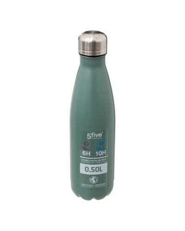 Botella de Acero Inoxidable de Medio Litro Resistente y Reutilizable