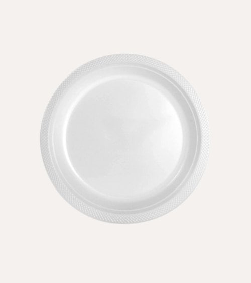 Set de 10 Platos Llanos Premium Reutilizables de Plástico
