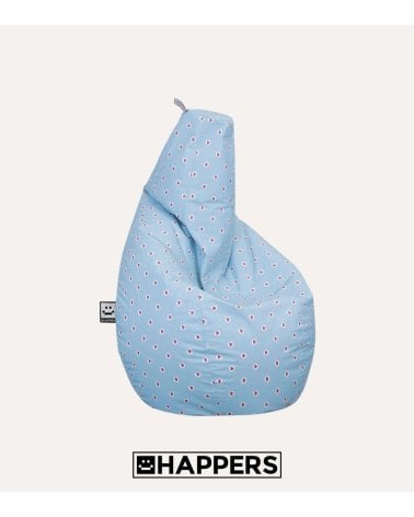 Puff Pera Corazones XL de Polipiel
