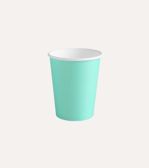 Set de 10 Vasos Biodegradables de Papel y Componente Plástico