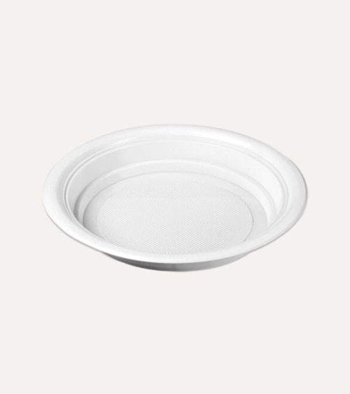 Set de 12 Platos Hondos de Plástico Reutilizables