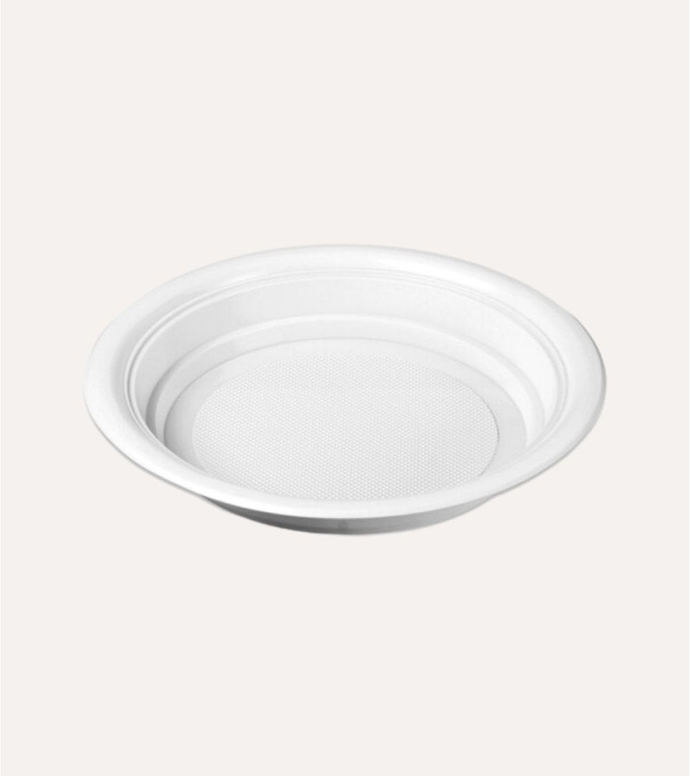 Set de 12 Platos Hondos de Plástico Reutilizables
