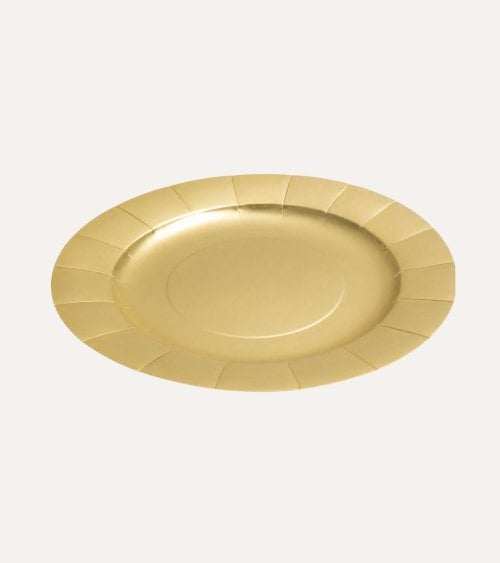 Set de 2 Bajo Platos Metalizado de Cartón