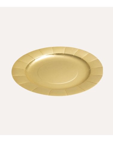 Set de 2 Bajo Platos Metalizado de Cartón