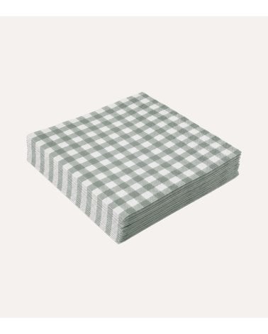 Set de 20 Servilletas de Cuadros con Doble Capa de Papel