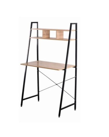 Escritorio Estilo Industrial con Estantería Integrada