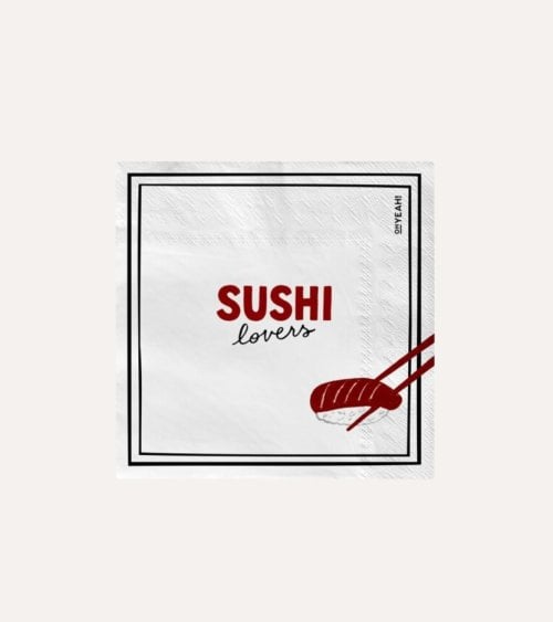 Set de 20 Servilletas Sushi con Doble Capa de Papel
