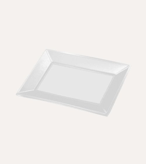 Set de 3 Bandejas Rectangulares Reutilizables de Poliestireno