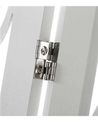 Biombo Plegable de Tres Hojas de Madera de Paulonia Blanco