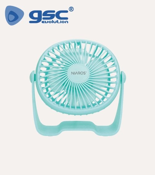 Ventilador de Mesa USB con 4 Aspas y 2 Velocidades de Polipropileno