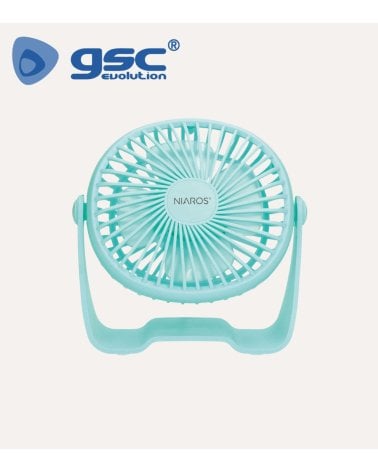 Ventilador de Mesa USB con 4 Aspas y 2 Velocidades de Polipropileno