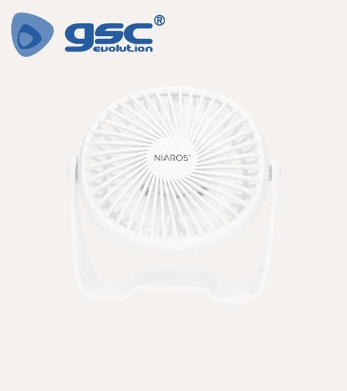 Ventilador de Mesa USB con 4 Aspas y 2 Velocidades de Polipropileno
