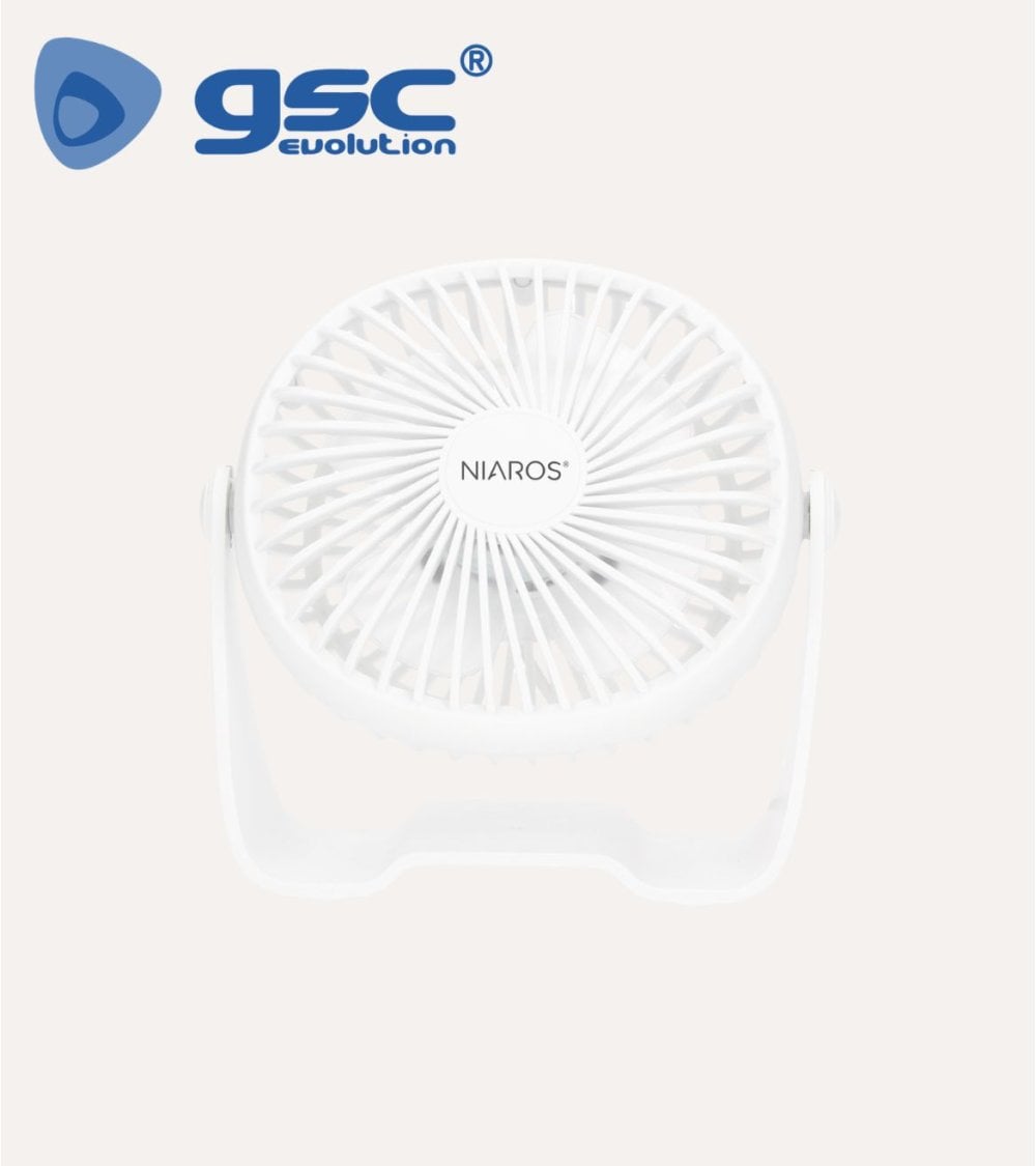 Ventilador de Mesa USB con 4 Aspas y 2 Velocidades de Polipropileno