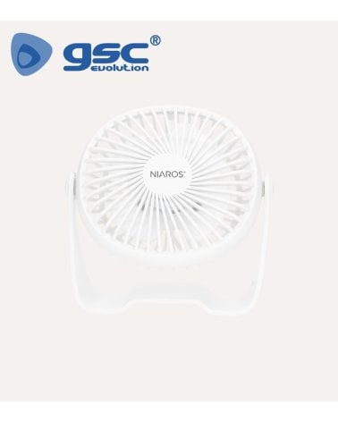 Ventilador de Mesa USB con 4 Aspas y 2 Velocidades de Polipropileno