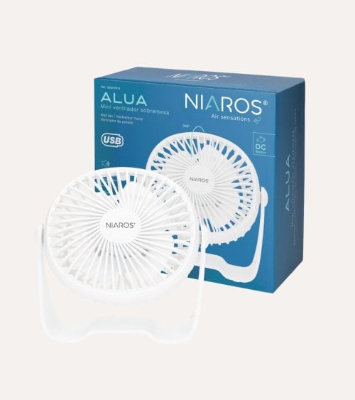 Ventilador de Mesa USB con 4 Aspas y 2 Velocidades de Polipropileno
