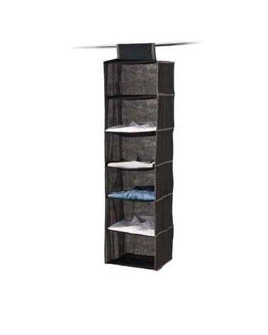 Organizador de Armario Gris con 6 Estantes Amplios para Almacenamiento Eficiente