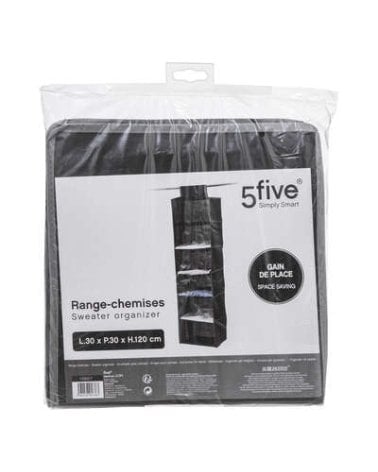 Organizador de Armario Gris con 6 Estantes Amplios para Almacenamiento Eficiente