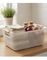 Cesta de Rejilla con Asa de Madera de Plástico