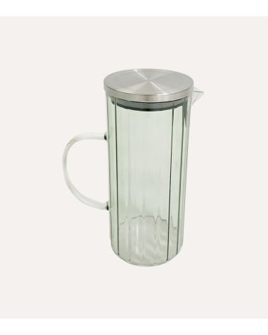 Jarra Modern de Cristal Tintado con Tapa