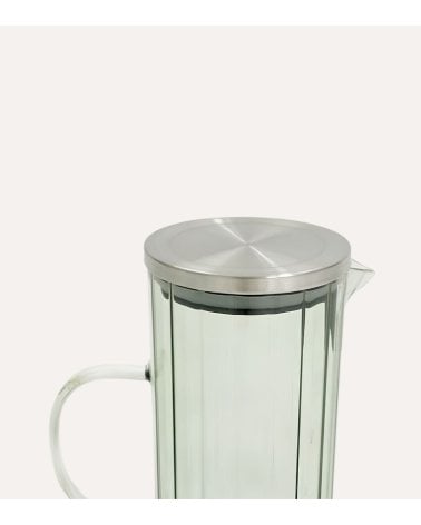 Jarra Modern de Cristal Tintado con Tapa