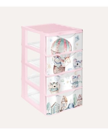 Cajonera Infantil Wagon de 4 Cajones de Plástico
