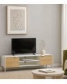 Mueble de TV con 2 puertas y 2 Estantes de MDF