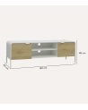 Mueble de TV con 2 puertas y 2 Estantes de MDF