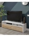 Mueble de TV Kioto con 2 Estantes y 2 Puertas de Melamina