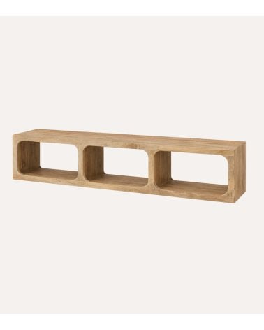 Mueble de TV con 3 Estantes de Madera de Madera de Acacia