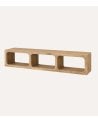 Mueble de TV con 3 Estantes de Madera de Madera de Acacia