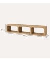 Mueble de TV con 3 Estantes de Madera de Madera de Acacia
