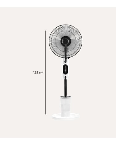 Ventilador Nebulizador Iceberg con 3 Velocidades y Bruma de Agua