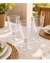 Set de 3 Copas para Agua o Vino de Poliestireno