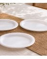 Set de 3 Platos Ovalados Grandes Reutilizables de Poliestireno