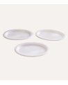 Set de 3 Platos Ovalados Grandes Reutilizables de Poliestireno