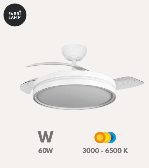 Ventilador de Techo con Luz Capitan con Aspas Retráctiles