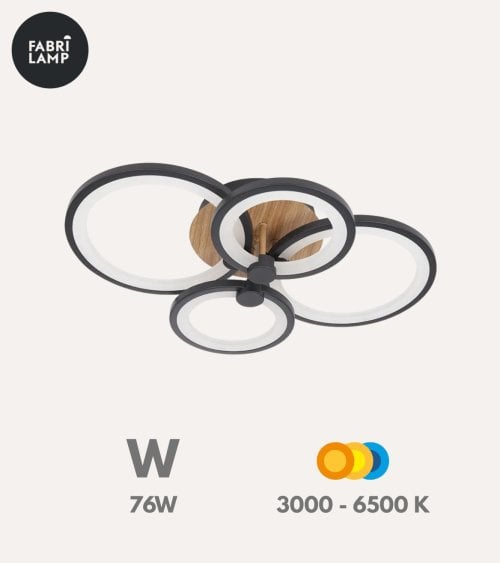 Lámpara Colgante Sidney de Metal con Luz Led y 76 W