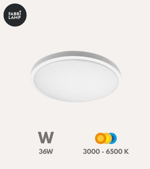 Plafón Led Redondo Kirat de Metal y Policarbonato